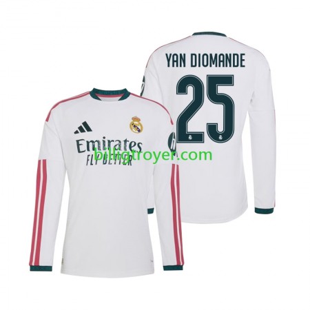 Billige Fotballdrakter Real Madrid Yan Diomande 25 Hjemmedraktsett 2026/27 Langermet